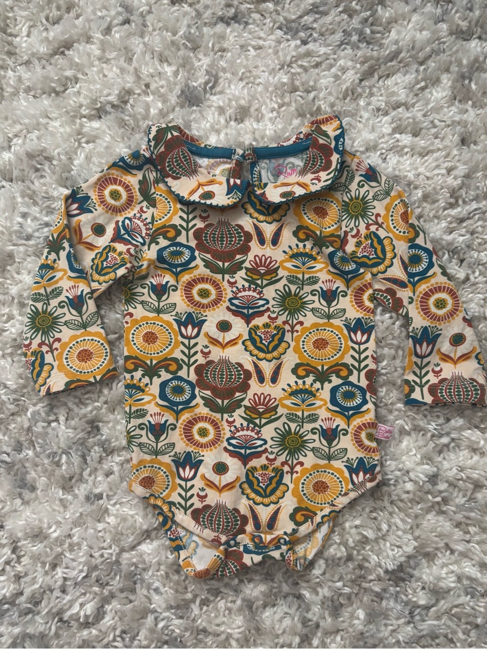 Ruffle Butts Long-Sleeve Floral One-Piece
